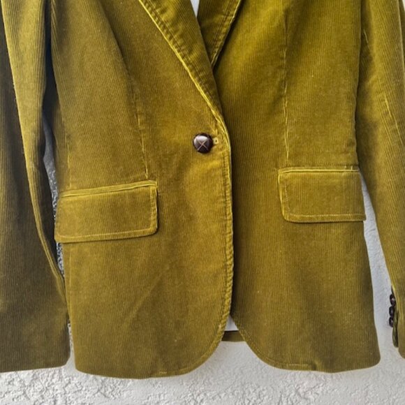 Vintage 1990s J. Crew Olive Corduroy Blazer – new - Picture 4 of 8